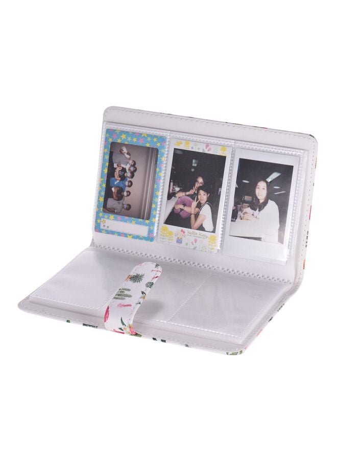 دوكولر ألبوم صور مزين بنقوش بعدد 96 جيباً أبيض/وردي/أخضر - Image 4