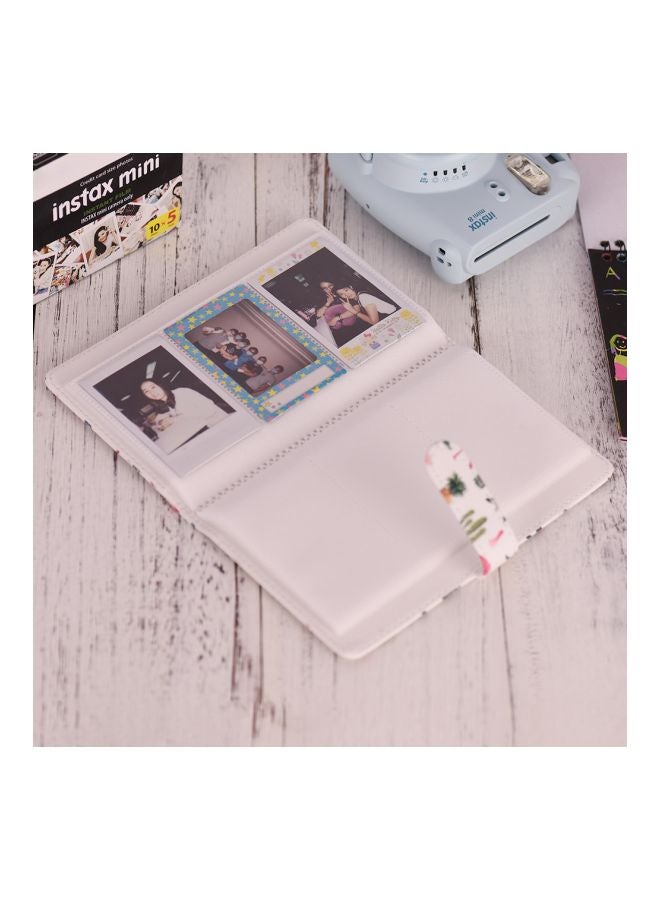 دوكولر ألبوم صور مزين بنقوش بعدد 96 جيباً أبيض/وردي/أخضر - Image 5