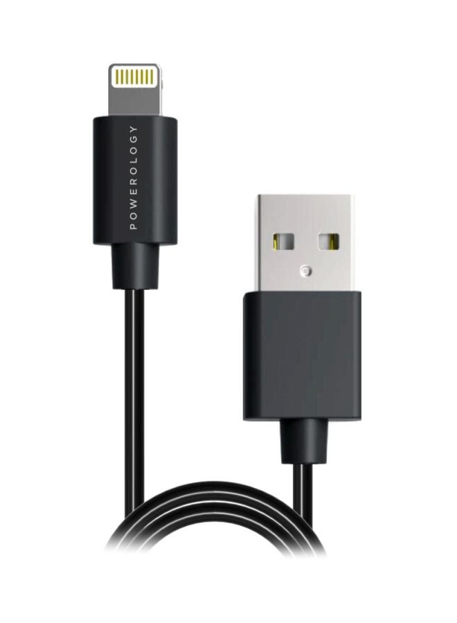 Powerology Data Sync Lightning Cable Black 