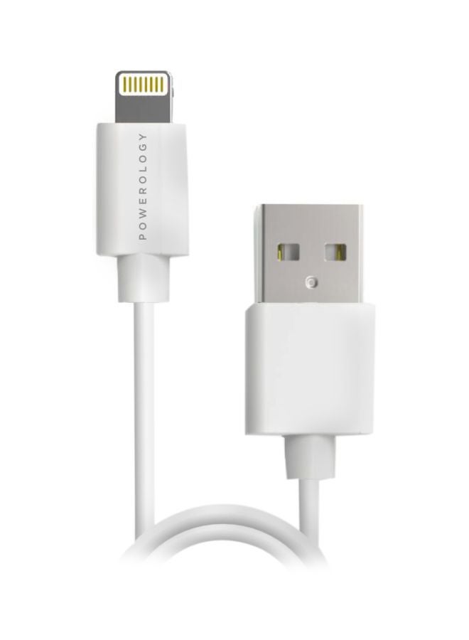 Powerology Lightning Data Sync Charging White 