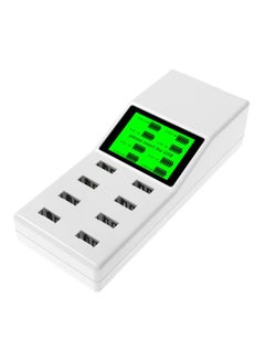 8-Port Digital USB Smart Charger White/Black