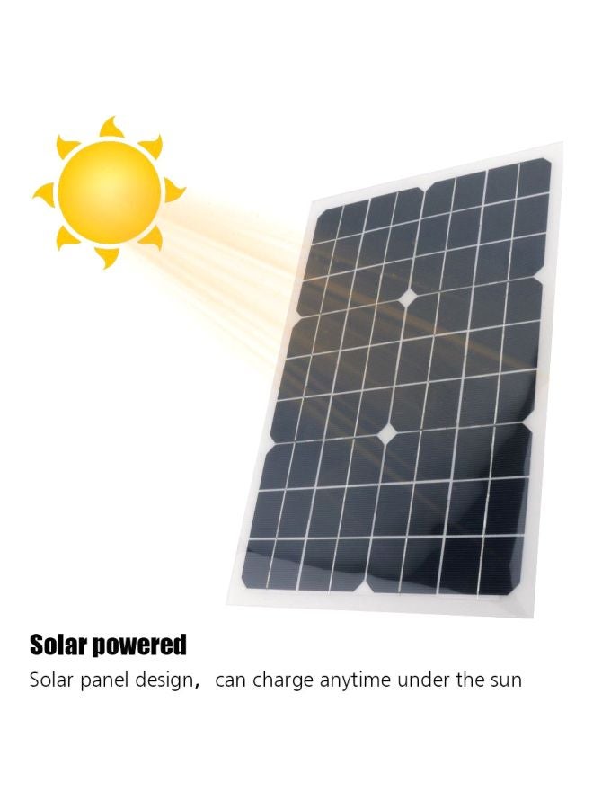 Generic Dual Output USB Solar Panel Charger Black/Silver 42x28cm  - Image 3
