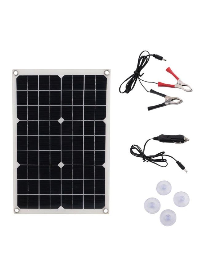 Generic Dual Output USB Solar Panel Charger Black/Silver 42x28cm  - Image 1