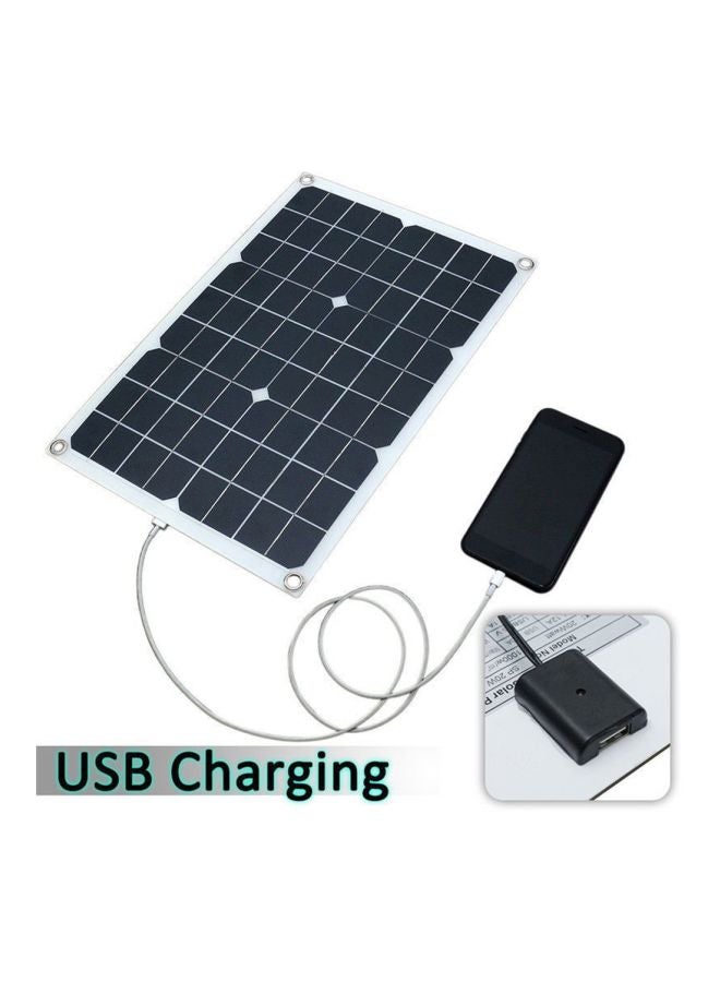 Generic Dual Output USB Solar Panel Charger Black/Silver 42x28cm  - Image 4
