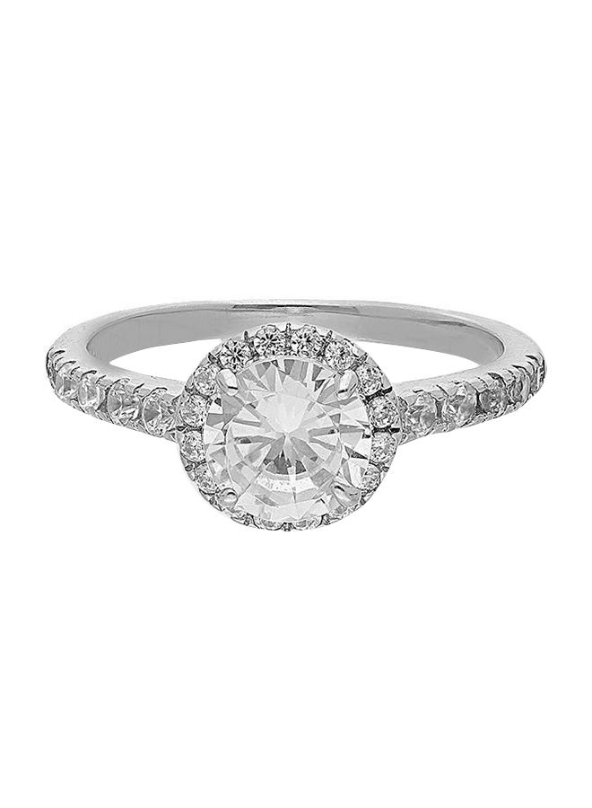 FK Jewellers - 925 Italian Silver Round Solitaire Ring - Image 1
