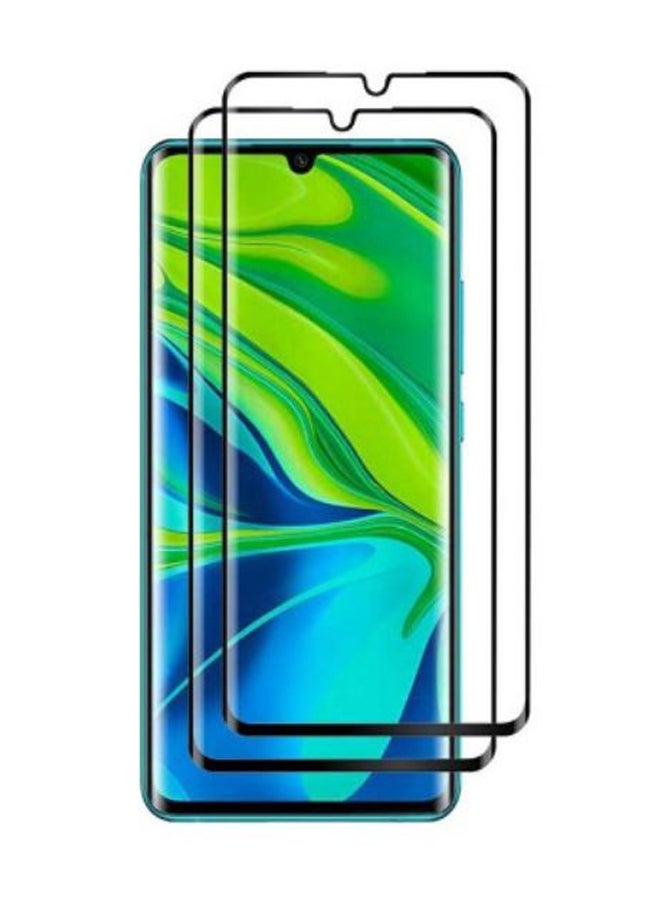 MARGOUN 2-Piece 3D Tempered Glass Screen Protector Set For Xiaomi MI CC9 Pro Clear/Black - Image 1