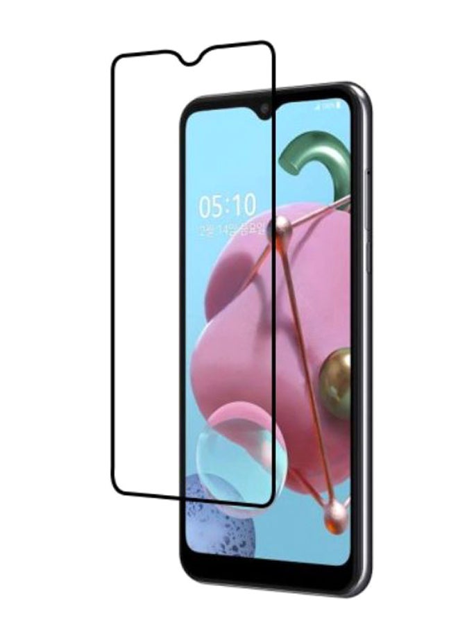 مارجون لاصقة حماية للشاشة من الزجاج المقوى 3D لهاتف إل جي Q51 شفاف/ أسود - Image 1