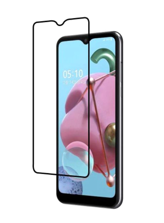 MARGOUN 3D Tempered Glass Screen Protector For LG Q51 Clear/Black - Image 1