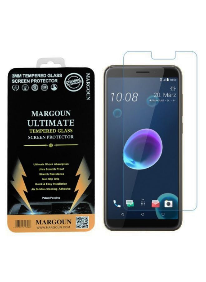 MARGOUN 3D Tempered Glass Screen Protector For HTC Desire 12 Plus Clear - Image 2