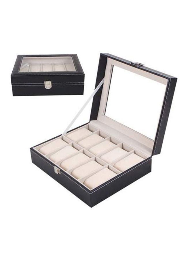 10-Compartment Watch Organizer Box - Image 3