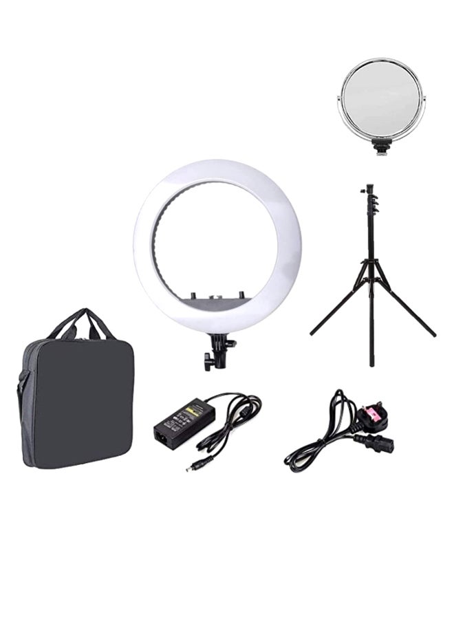 East Lady LED Photography Ring Light With Tripod Stand And Accessory Black/White/Grey - Image 1
