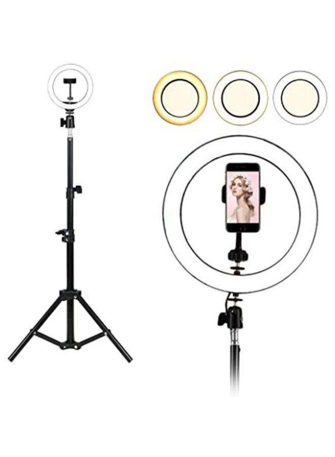 East Lady LED Photography Ring Light With Tripod Stand Black/White  - Image 2