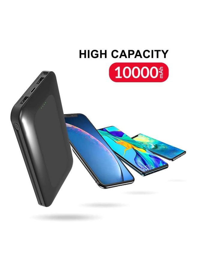 Trands - 10000.0 mAh Portable Power Bank Black - Image 1