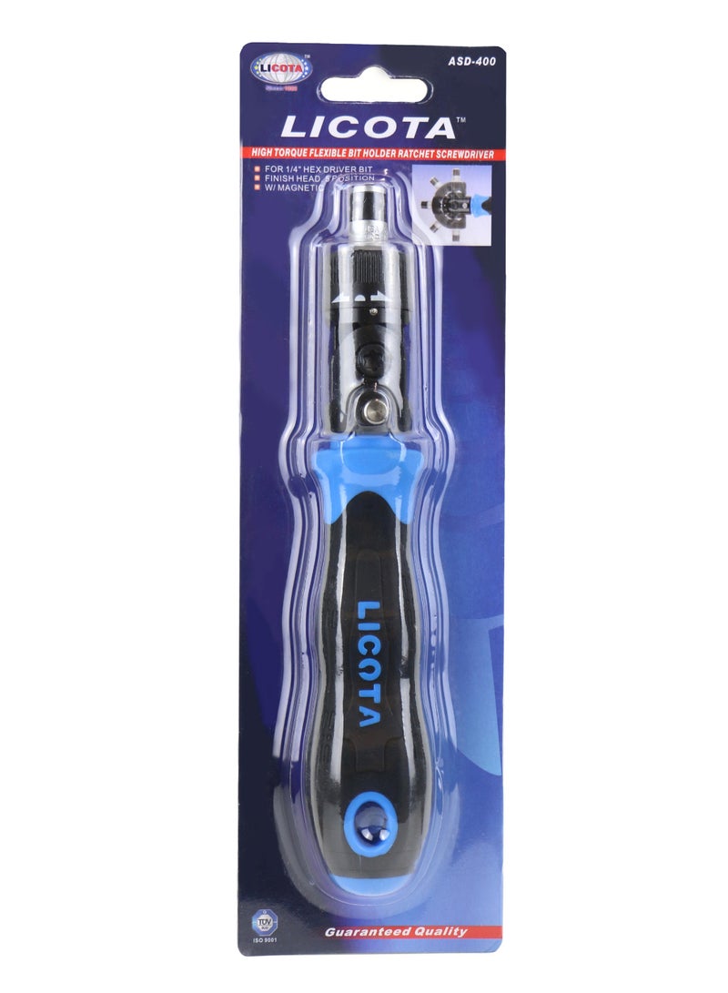 ليكوتا مفك براغي بسقاطة وحامل لقم مرن أزرق/ أسود/ فضي - Image 3