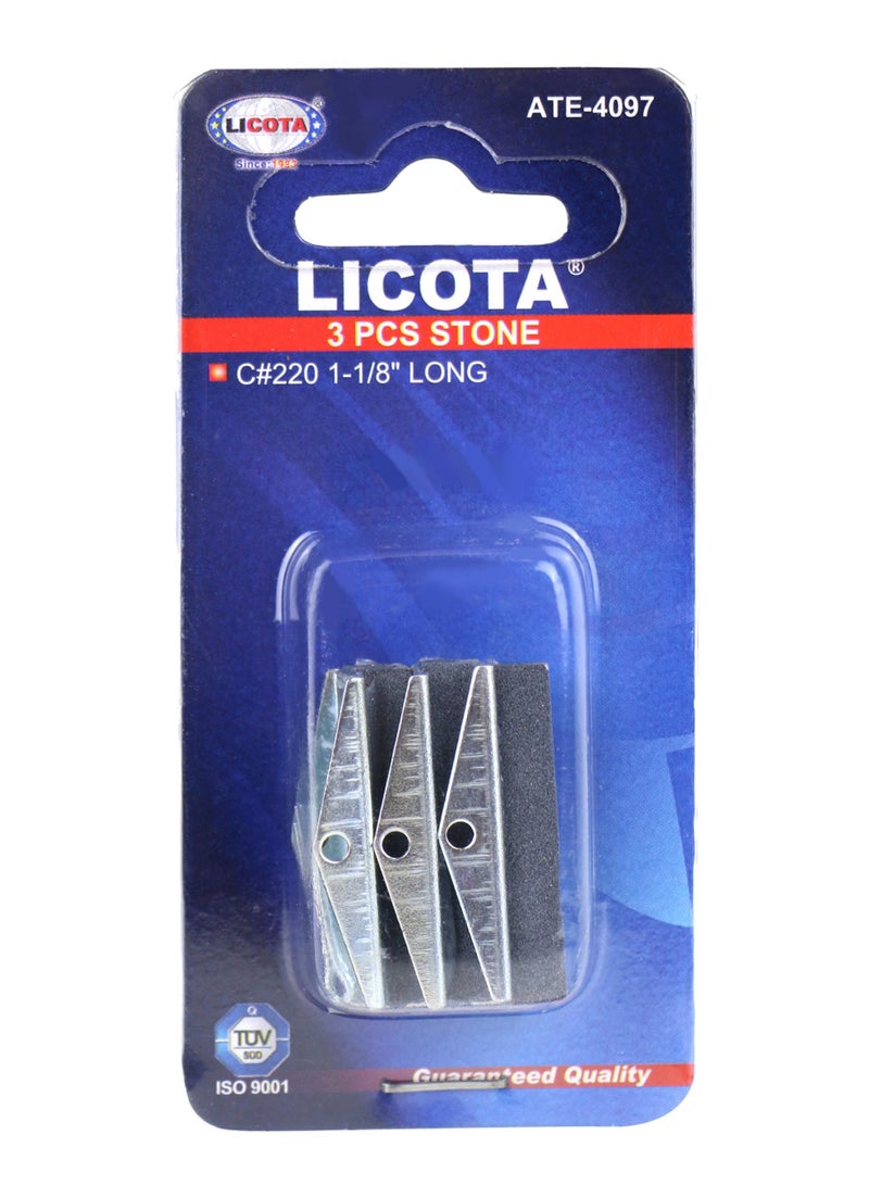 ليكوتا طقم حجر شحذ أسطواني مع دبوس مكون من 3 قطع فضي رمادي - Image 2