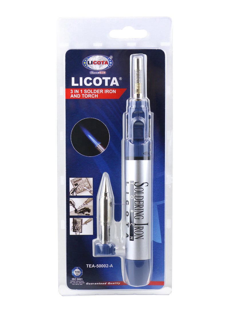 LICOTA 3-In-1 Solder Iron And Torch Blue/Silver