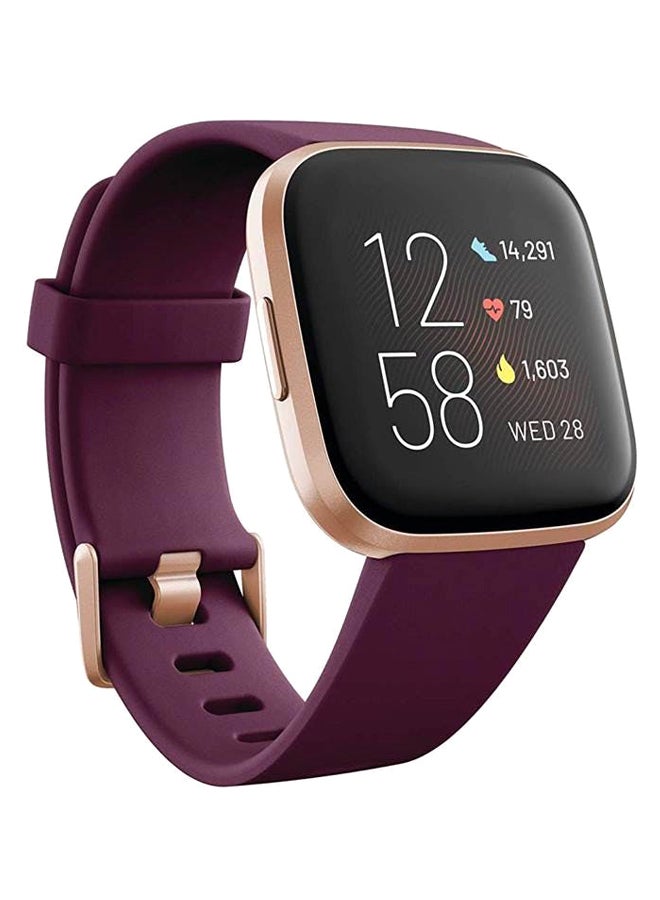 Fitbit - Versa 2 Fitness Smart Watch Bordeaux/Copper Rose - Image 1