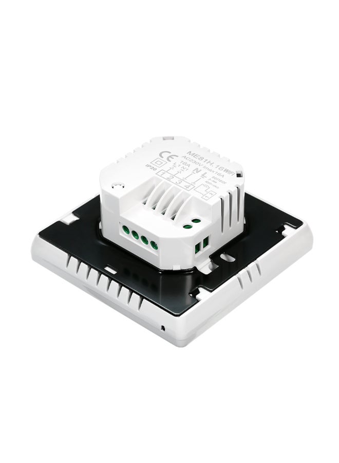 ثرموستات كهربائي لتدفئة الأرضية قابل للبرمجة مزود بشاشة LCD تعمل باللمس ومزود بخاصية الواي فاي أبيض - Image 2