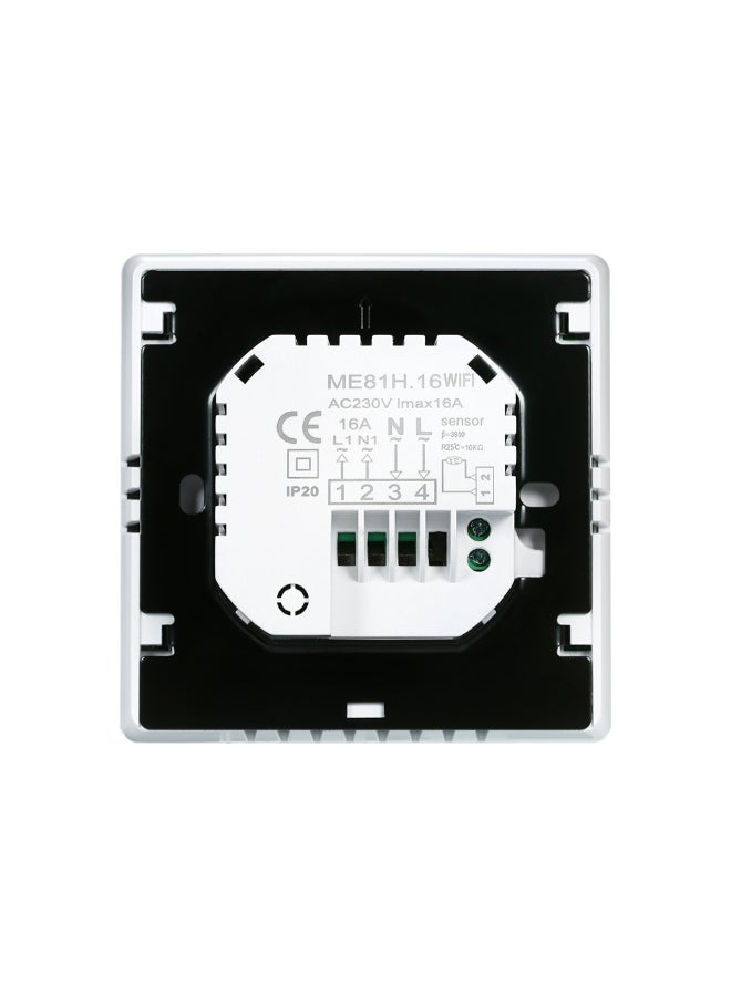 ثرموستات كهربائي لتدفئة الأرضية قابل للبرمجة مزود بشاشة LCD تعمل باللمس ومزود بخاصية الواي فاي أبيض - Image 5