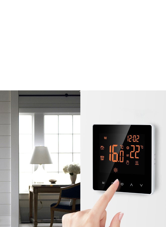 Wi-Fi Smart LCD Display Touch Screen Week Programmable Electric Floor Heating Thermostat White - Image 5