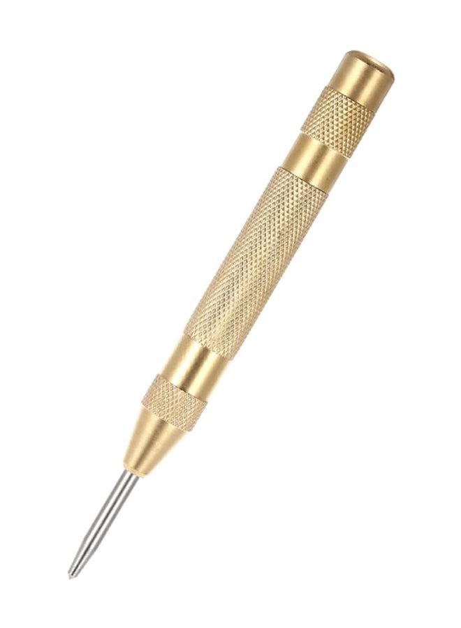 Automatic Centre Punch Spring Loaded Dent Marker Gold/Silver - Image 1