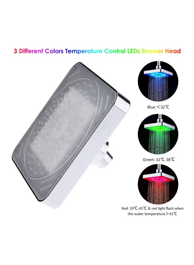 8-LED Colors Changing Light Shower Head Red/Blue/Green 150x150x80mm - Image 2