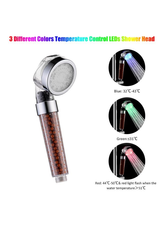 12-LED Colors Changing Light Shower Head Red/Blue/Green 57x64cm - Image 2