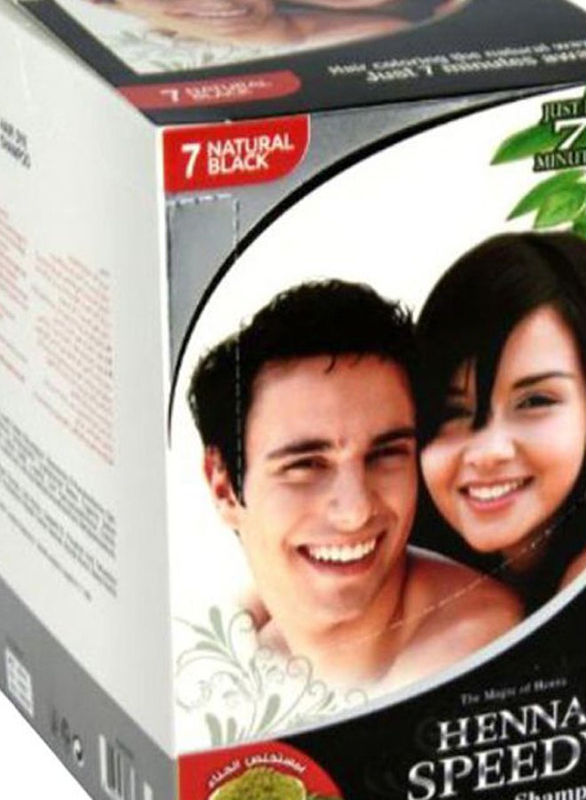 Henna Speedy Hair Dye Shampoo Natural Black 12 x 30ml  - Image 2