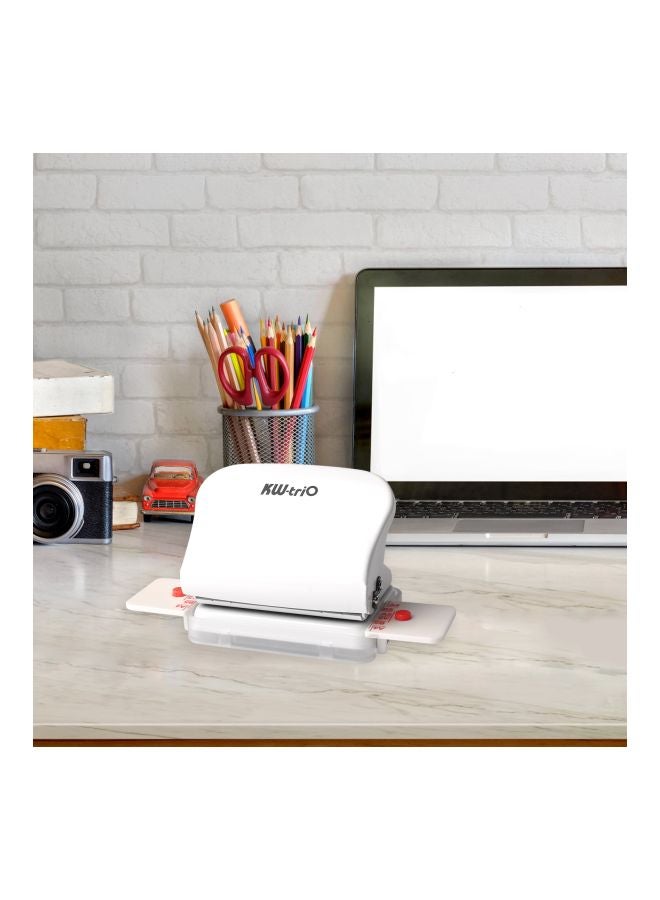 Kw-trio 6-Hole Metal Desktop Puncher White  - Image 4