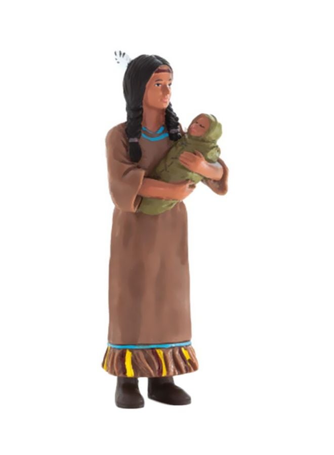 Mojo Animal Planet Native American Mother With Baby Figure 8.5x2x2.35cm  - Image 1