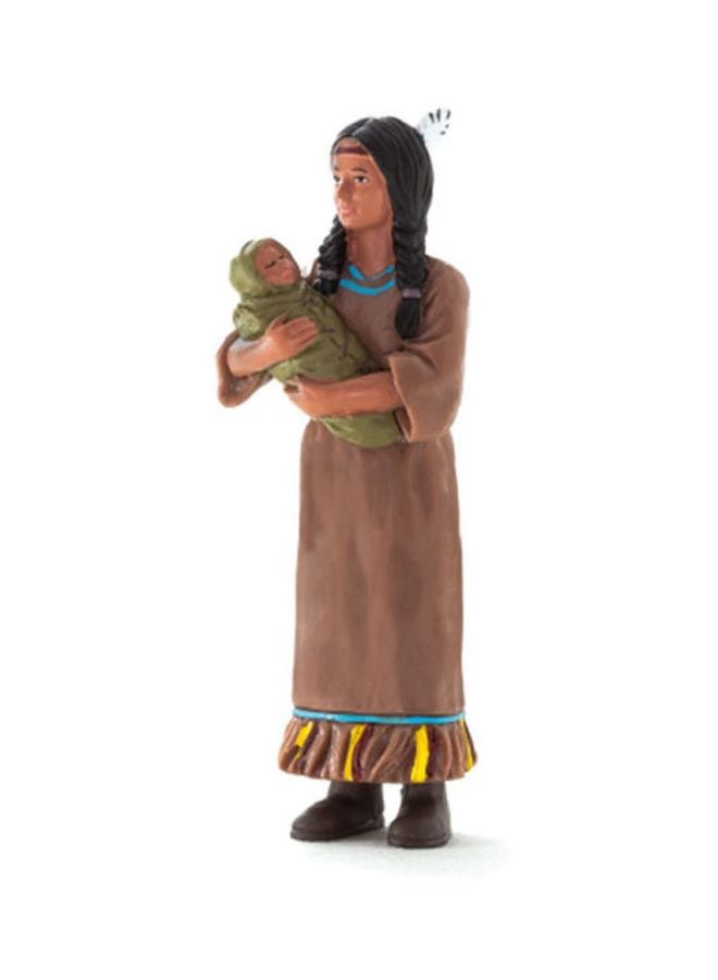 Mojo Animal Planet Native American Mother With Baby Figure 8.5x2x2.35cm  - Image 2