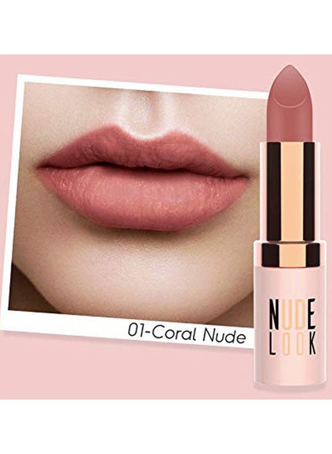 Golden Rose Nude Look Perfect Matte Lipstick 01 Coral Nude 01 Coral Nude  - Image 2