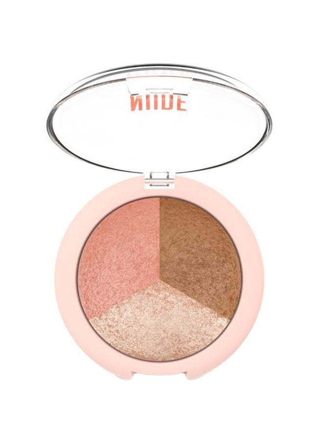 جولدن روز بودرة للوجه بثلاثة ألوان متعدد الألوان