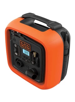 BLACK+DECKER 12v 160 psi portable electric air inflator compressor for bike cars inflatables and sports balls orange/black asi400-xj 2 years warranty  - Image 2