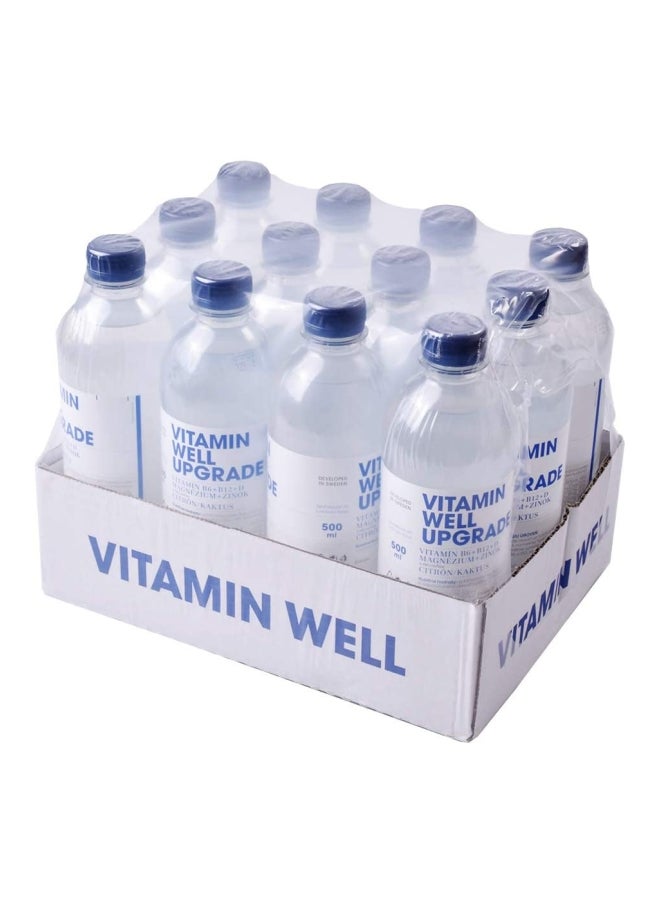Vitamin Well - Upgrade Lemon And Cactus With Vitamins B6 B12 And D Plus Biotin Folic Acid box of 12 bottle x 500 ml - Image 1