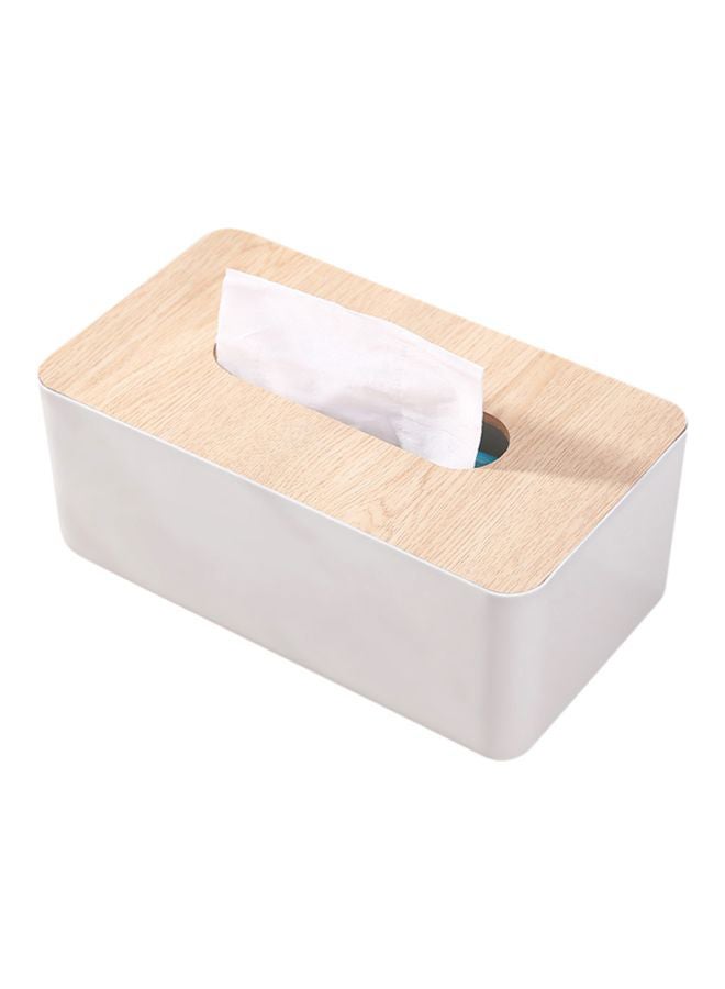 Tissue Storage Box Grey/Beige 23x10x13centimeter 