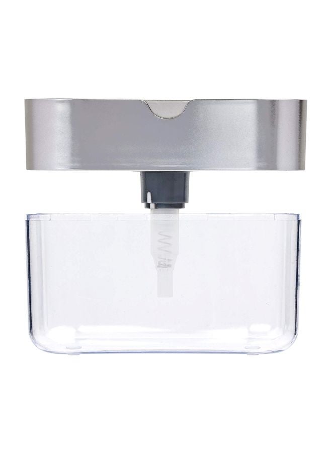 Soap Dispenser With Sponge Holder 29919 Clear/Silver - Image 1