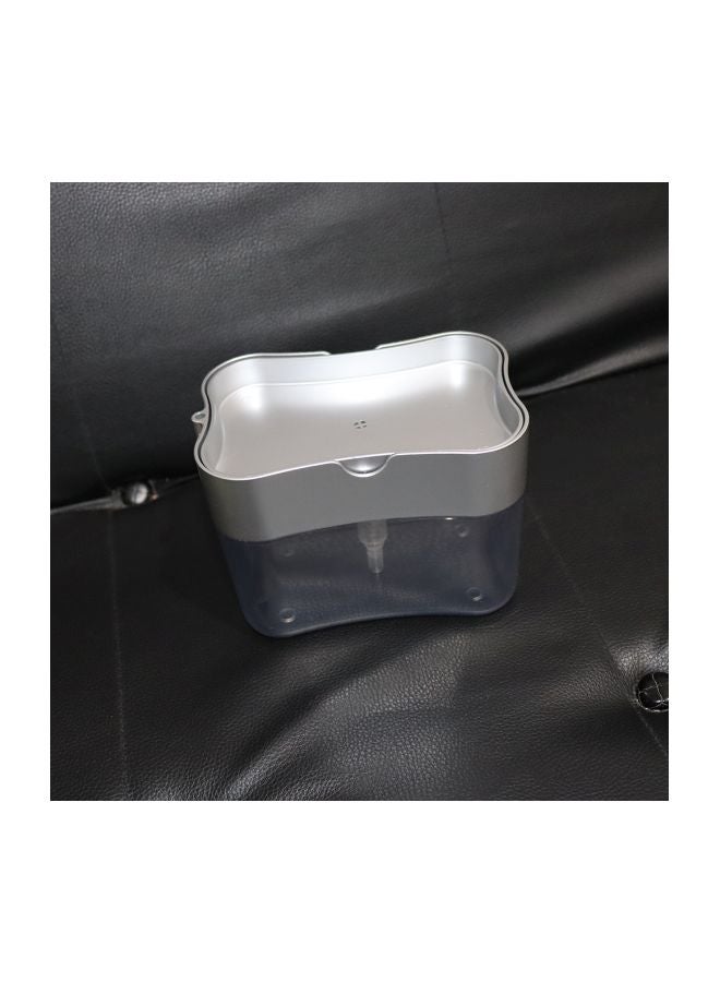 Soap Dispenser With Sponge Holder 29919 Clear/Silver - Image 3