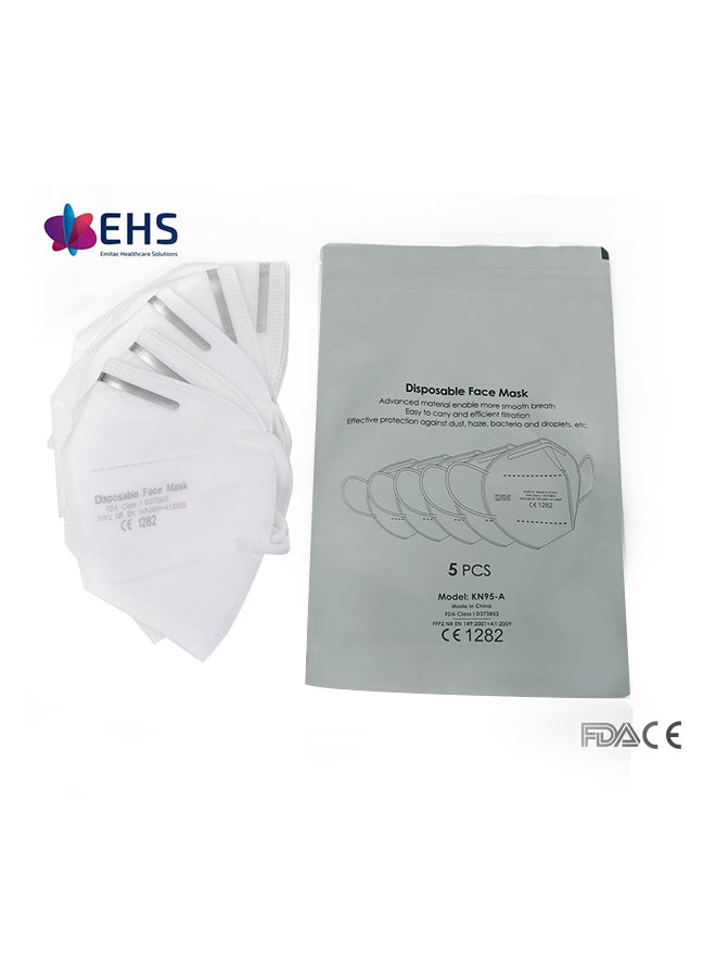 EHS KN95 Disposable Face Mask White 20cm  - Image 4
