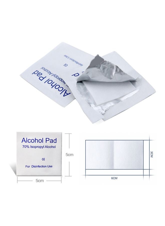 100-Piece Disposable Alcohol Cotton Pads White 3x6centimeter - Image 2