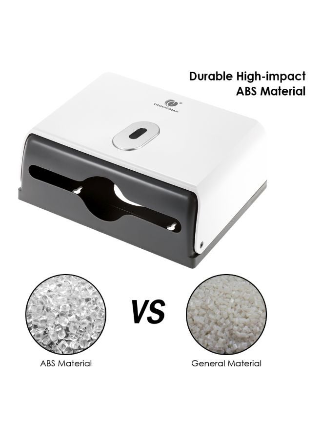 CHUANGDIAN - Wall Mounted Bathroom Tissue Dispenser White/Black - Image 1