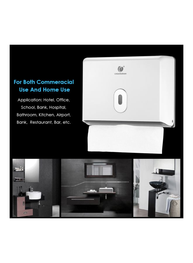 CHUANGDIAN - Wall Mounted Bathroom Tissue Dispenser White/Black - Image 1