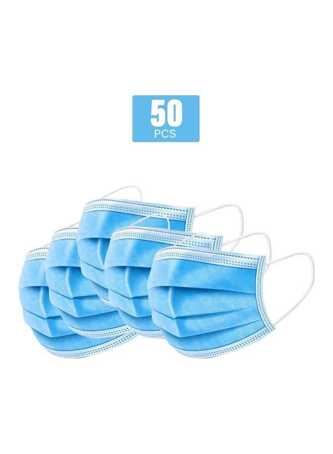 50 قطعة من ماسكات الوجه ذات 3 طبقات للاستعمال مرة واحدة - Image 5