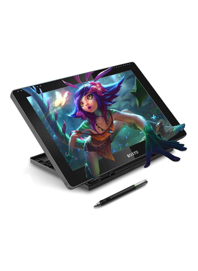BOSTO - LCD Graphics Drawing Tablet With Interactive Stylus Pen Black - Image 1