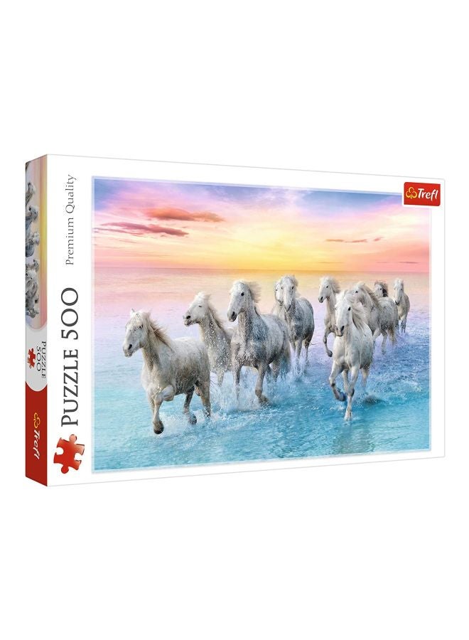 Trefl 500-Piece Galloping Horses Jigsaw Puzzle Set 37289  - Image 1