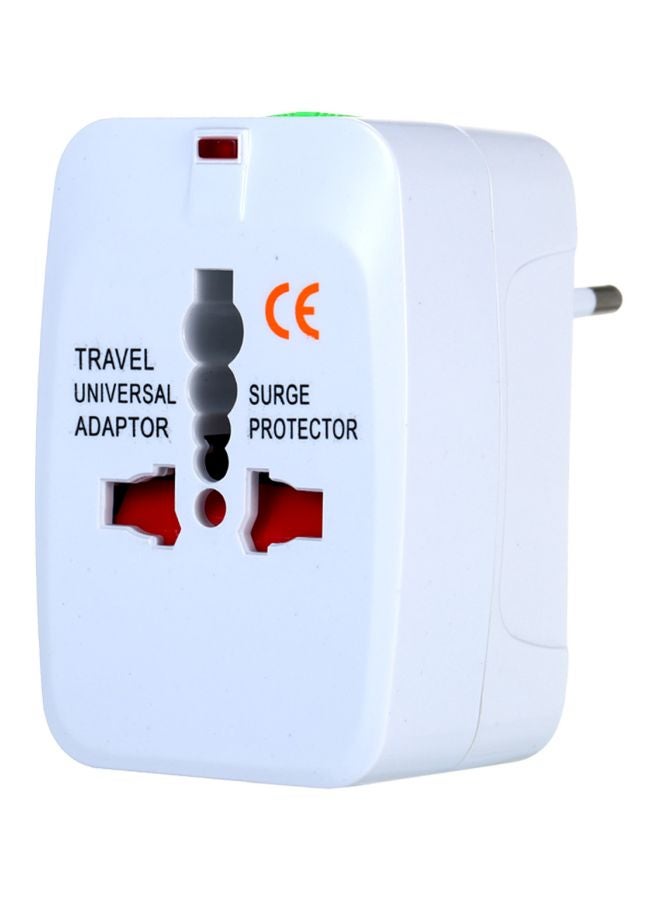 Universal Plug Adapter White 3x1.5x1.9inch  - Image 1