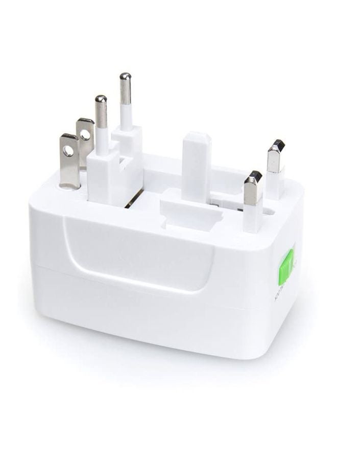 Universal Plug Adapter White 3x1.5x1.9inch  - Image 2