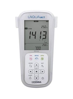 هوريبا مقياس محمول باليد LAQUA ACT PC110 PH/ORP/EC/RES/TDS/SAL/Temp(A°C) أبيض/رمادي 