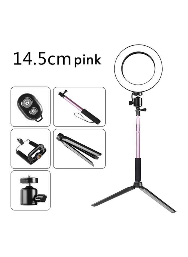 طقم حلقة إضاءة LED من 6 قطع زهري/أسود/فضي - Image 2