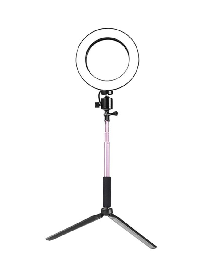 طقم حلقة إضاءة LED من 6 قطع زهري/أسود/فضي - Image 1